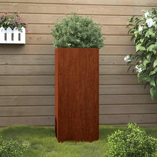 Jardinière 32x29x75 cm acier corten