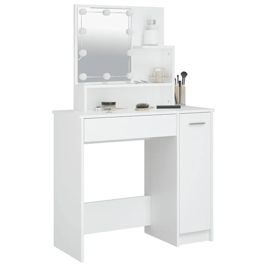 Coiffeuse avec LED blanc 86,5x35x136 cm - 12