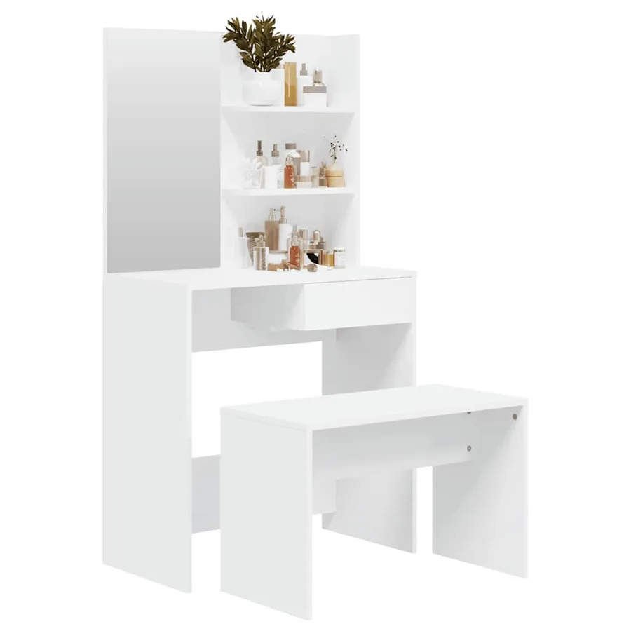 Ensemble de coiffeuse Blanc 74,5x40x141 cm - 3