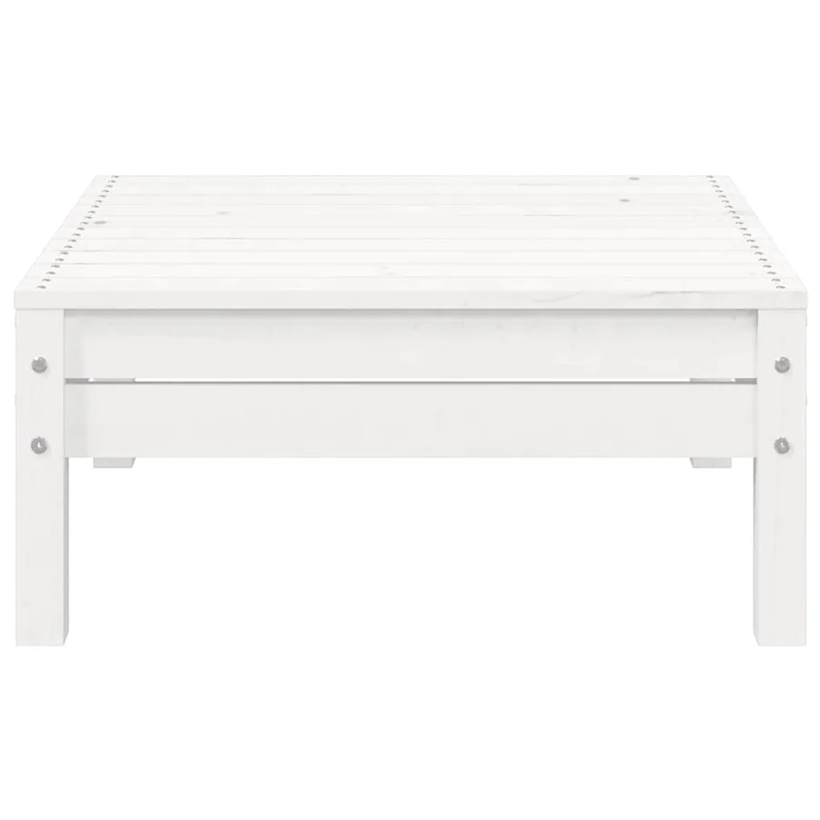 Salon de jardin 3 pcs avec coussins Blanc Bois de pin massif - 10