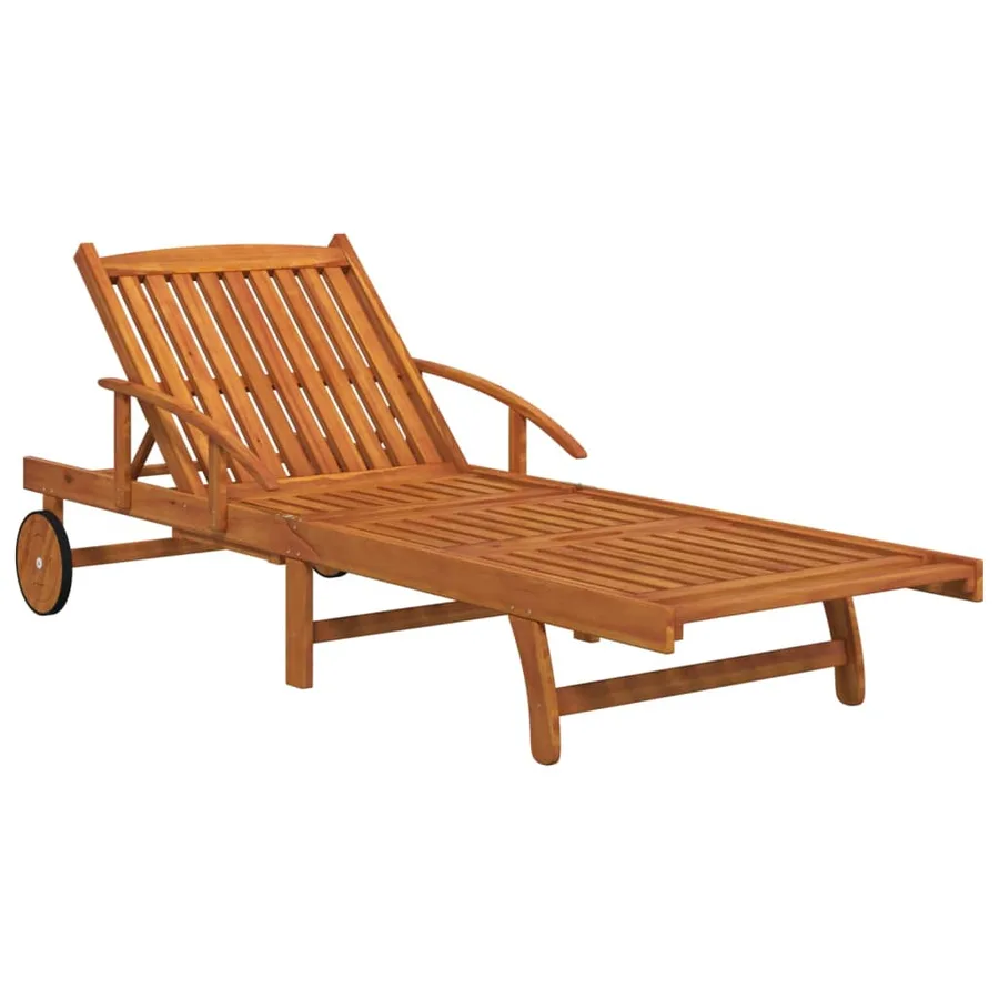 Ensemble de chaises longues lot de 2 table Bois acacia massif - 4