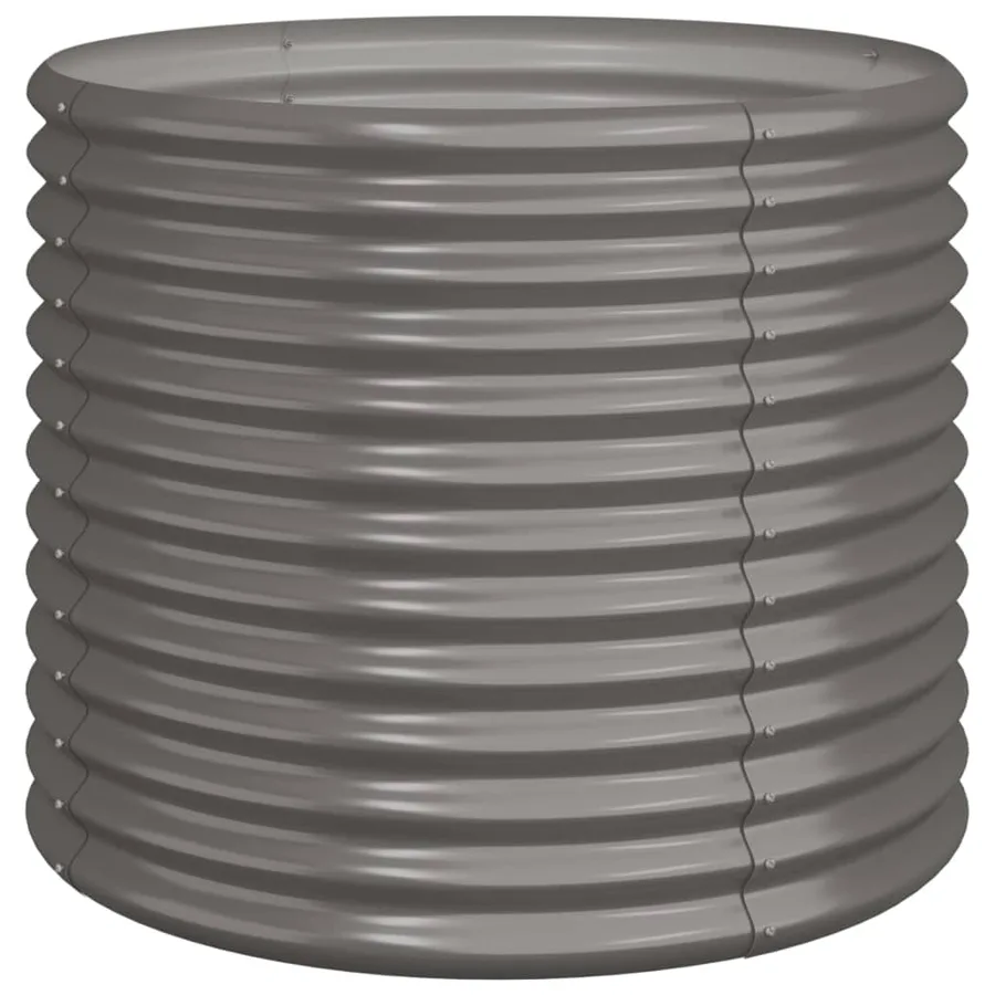 Jardinière de jardin Acier galvanisé 80x80x68 cm Gris - 2