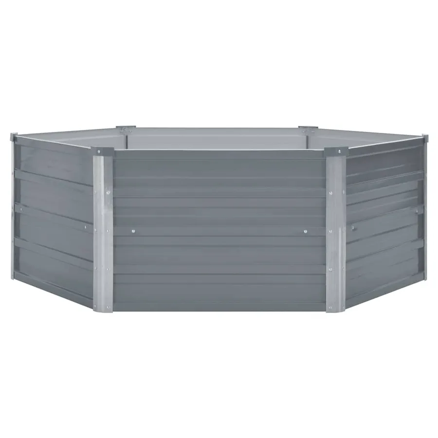 Jardinière 129 x 129 x 45 cm cm Acier galvanisé Gris - 2