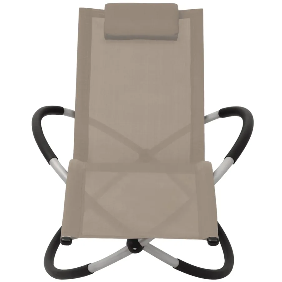 Chaise longue géométrique d'extérieur Acier Noir et gris - 10