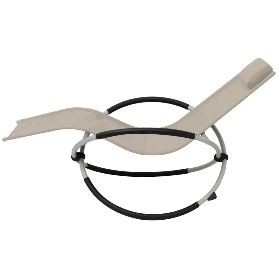 Chaise longue géométrique d'extérieur Acier Noir et gris - 18