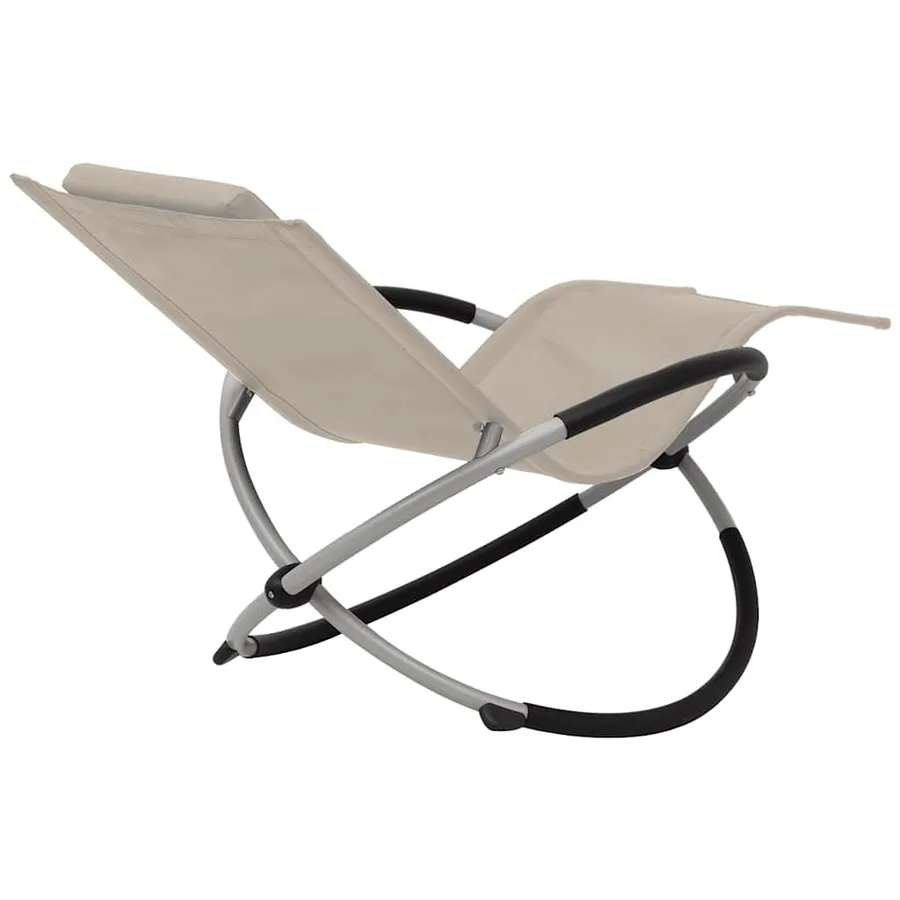 Chaise longue géométrique d'extérieur Acier Noir et gris - 19