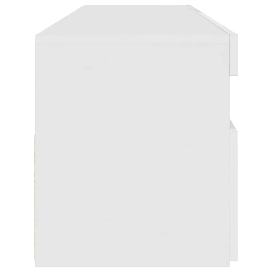 Meuble TV avec lumières LED blanc 90x35x40 cm - 8