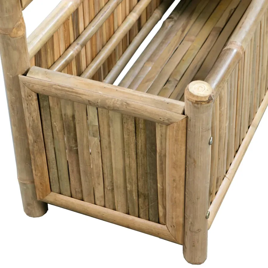 Lit surélevé de jardin avec treillis Bambou 70 cm - 5