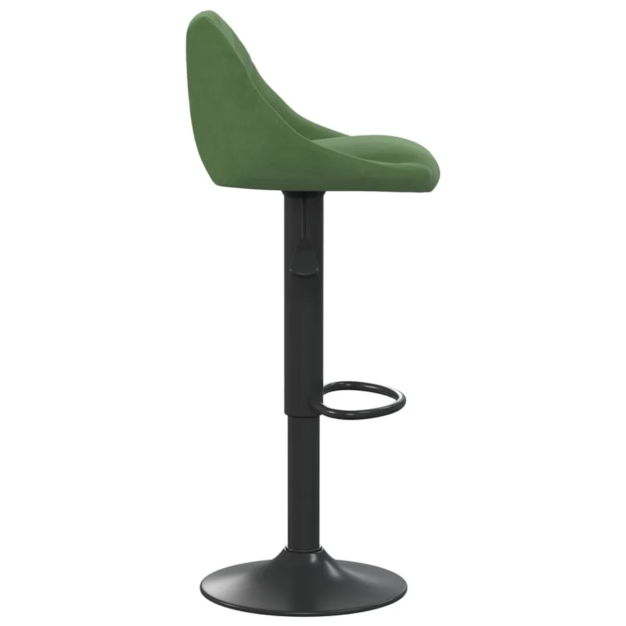 Tabourets de bar lot de 2 vert foncé velours - 5
