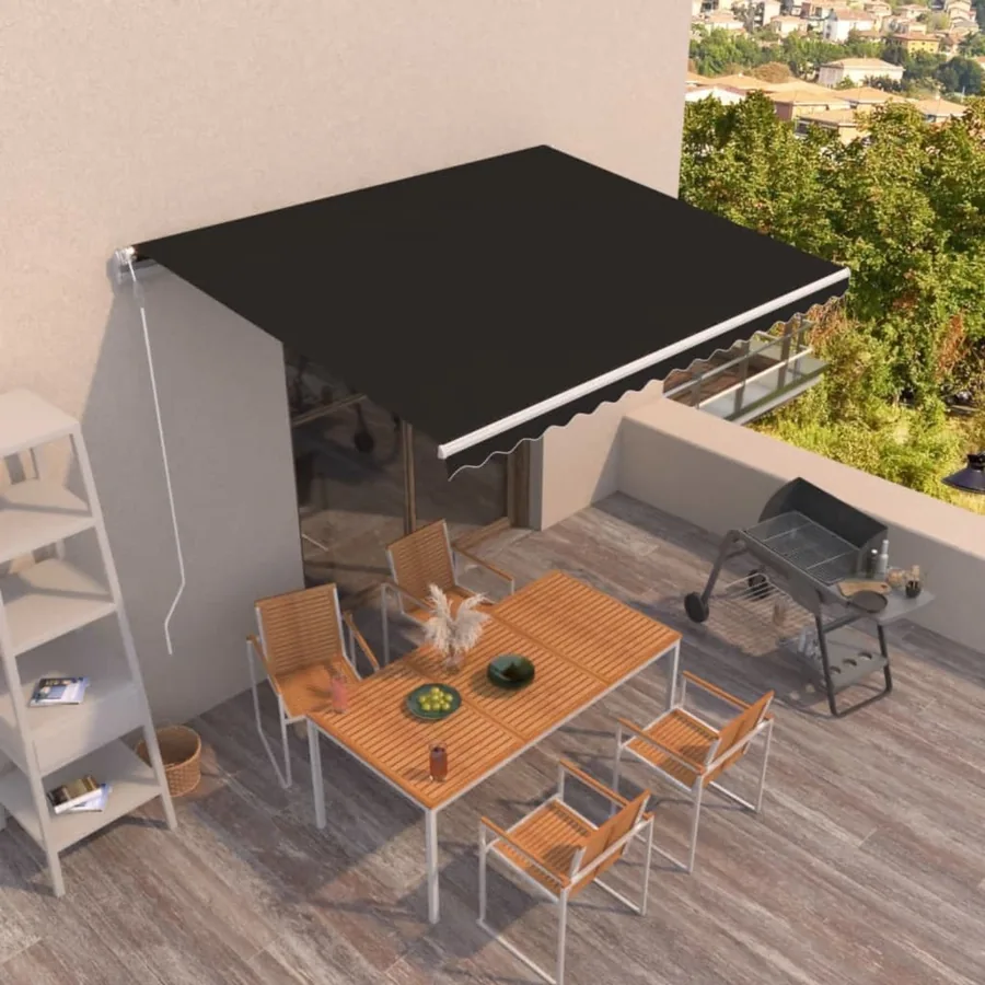 Auvent rétractable automatique 450x350 cm Anthracite