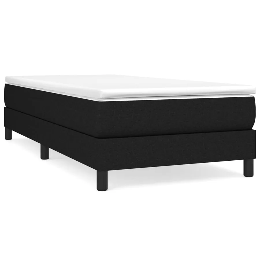 Sommier à lattes de lit avec matelas Noir 90x190 cm Tissu - 2