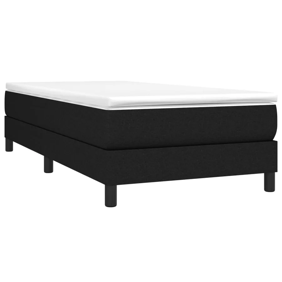 Sommier à lattes de lit avec matelas Noir 90x190 cm Tissu - 3