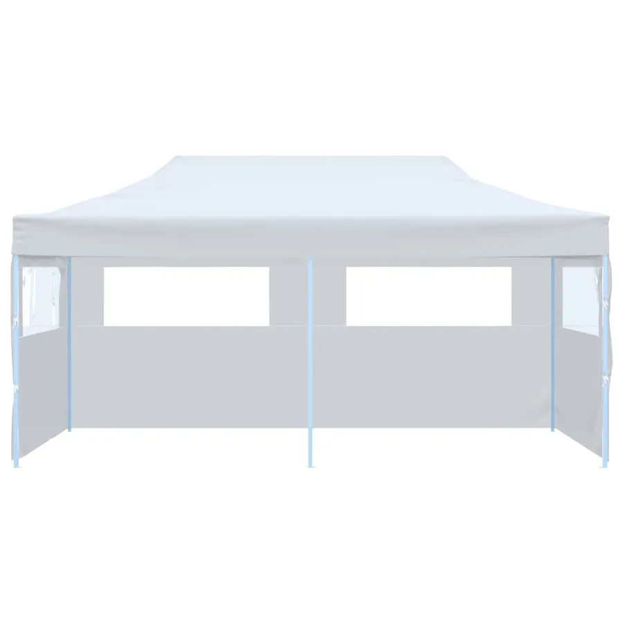 Tente de réception pliable avec parois 3 x 6 m Acier Blanc - 2