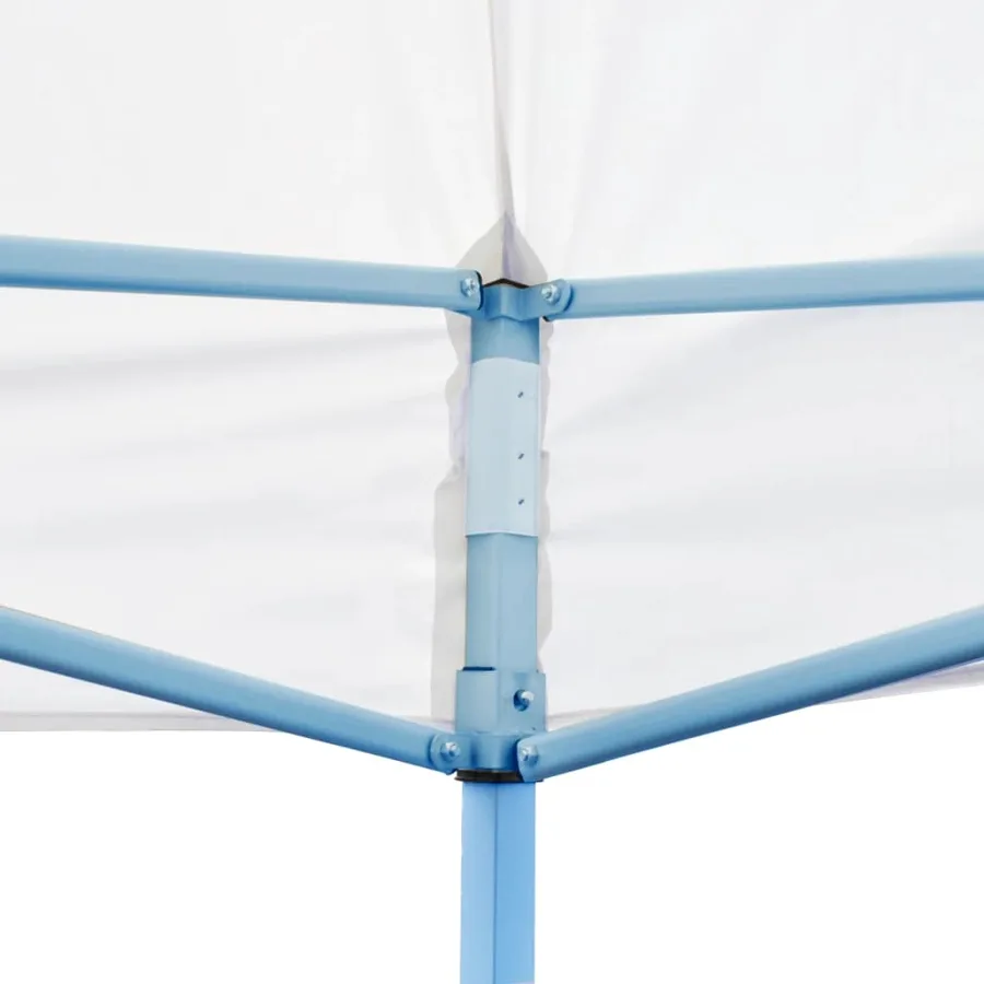Tente de réception pliable avec parois 3 x 6 m Acier Blanc - 5