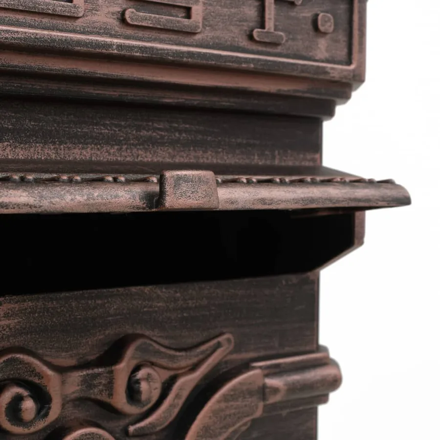 Boîte aux lettres à pilier Aluminium Vintage Bronze antirouille - 12