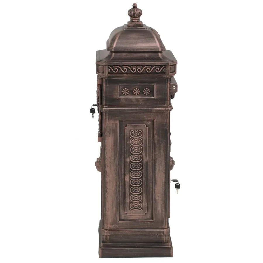 Boîte aux lettres à pilier Aluminium Vintage Bronze antirouille - 5