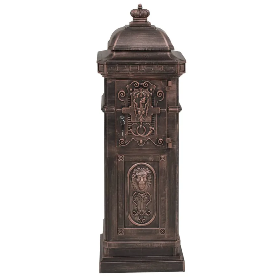 Boîte aux lettres à pilier Aluminium Vintage Bronze antirouille - 7