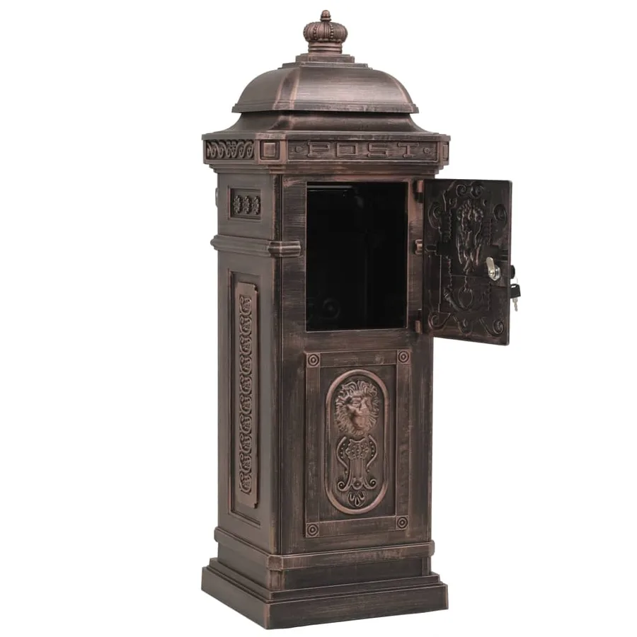 Boîte aux lettres à pilier Aluminium Vintage Bronze antirouille - 8