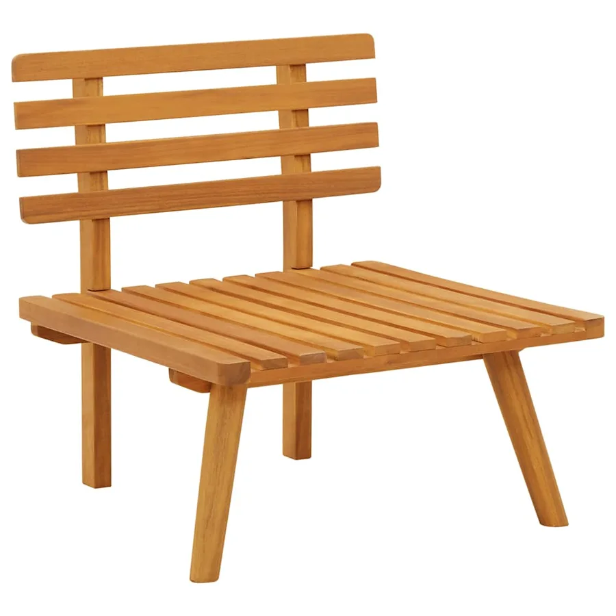 Chaise de jardin avec coussins bois d'acacia massif - 7