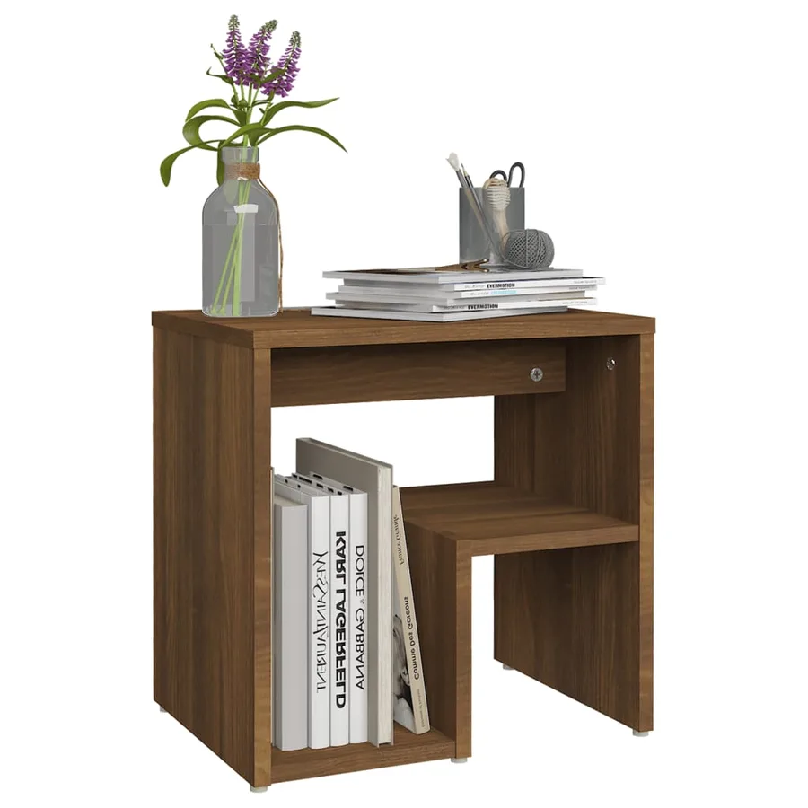 Tables de chevet 2 pcs Chêne marron 40x30x40 cm Bois ingénierie - 7