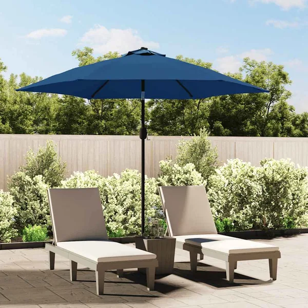 Tissu de remplacement pour parasol d'extérieur Bleu azuré 300cm
