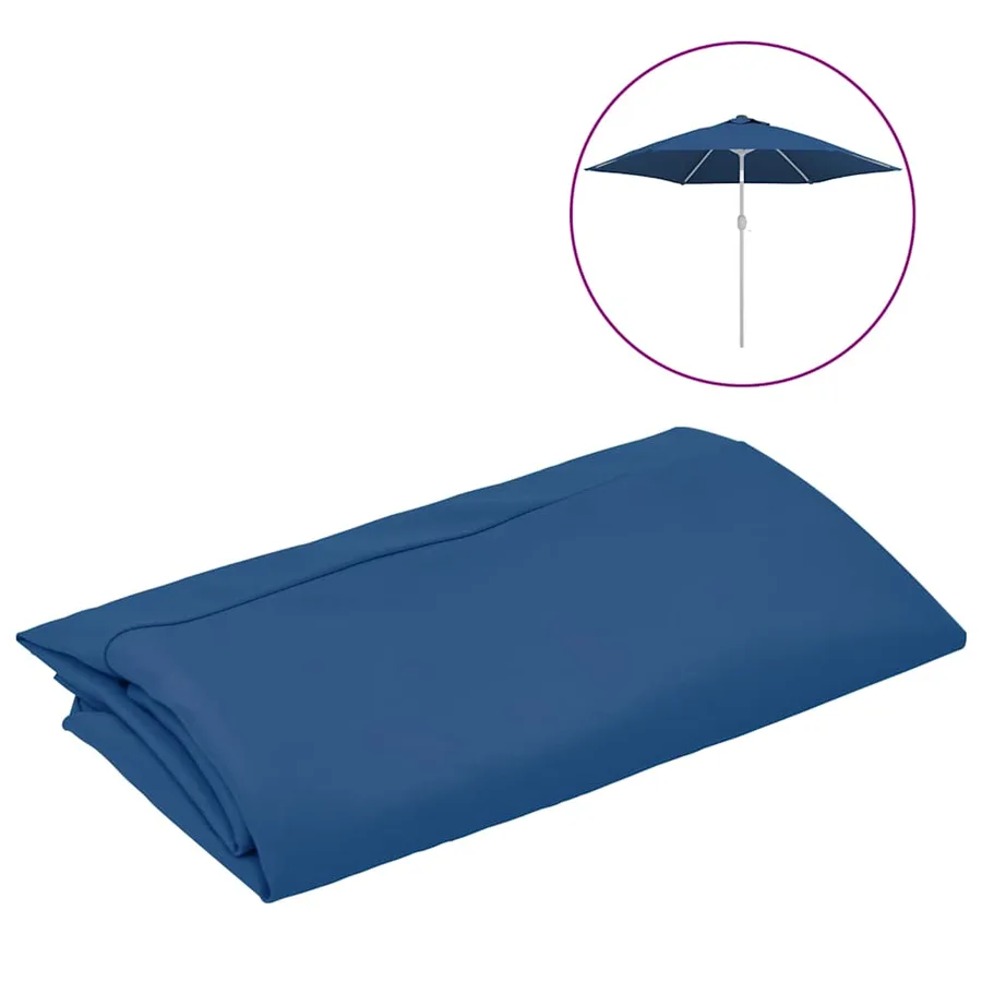 Tissu de remplacement pour parasol d'extérieur Bleu azuré 300cm - 2