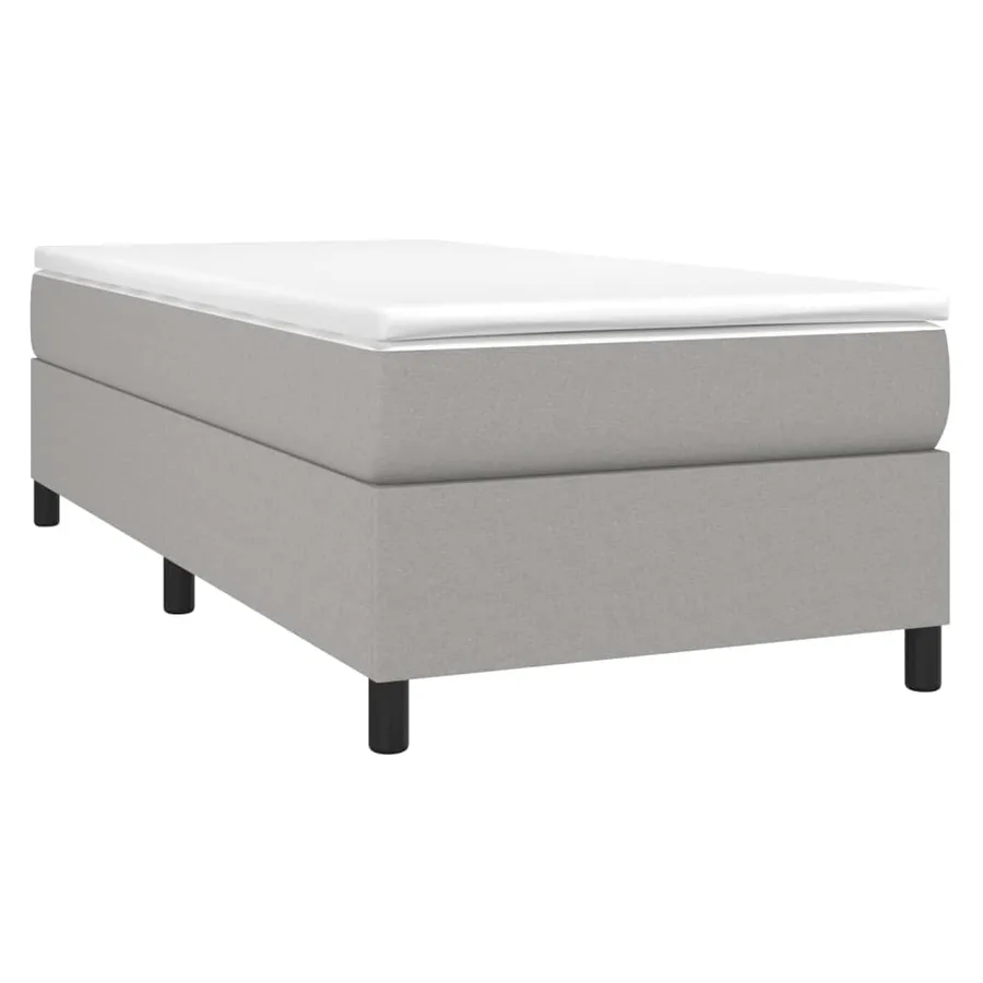 Sommier à lattes de lit et matelas Gris clair 90x190 cm Tissu - 3