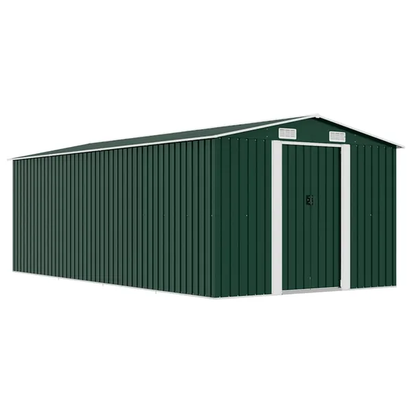 Abri de jardin 257x489x181 cm Métal Vert