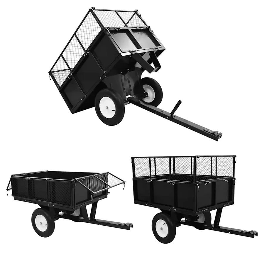 Remorque basculante pour tondeuse de pelouse Charge de 300 kg - 8