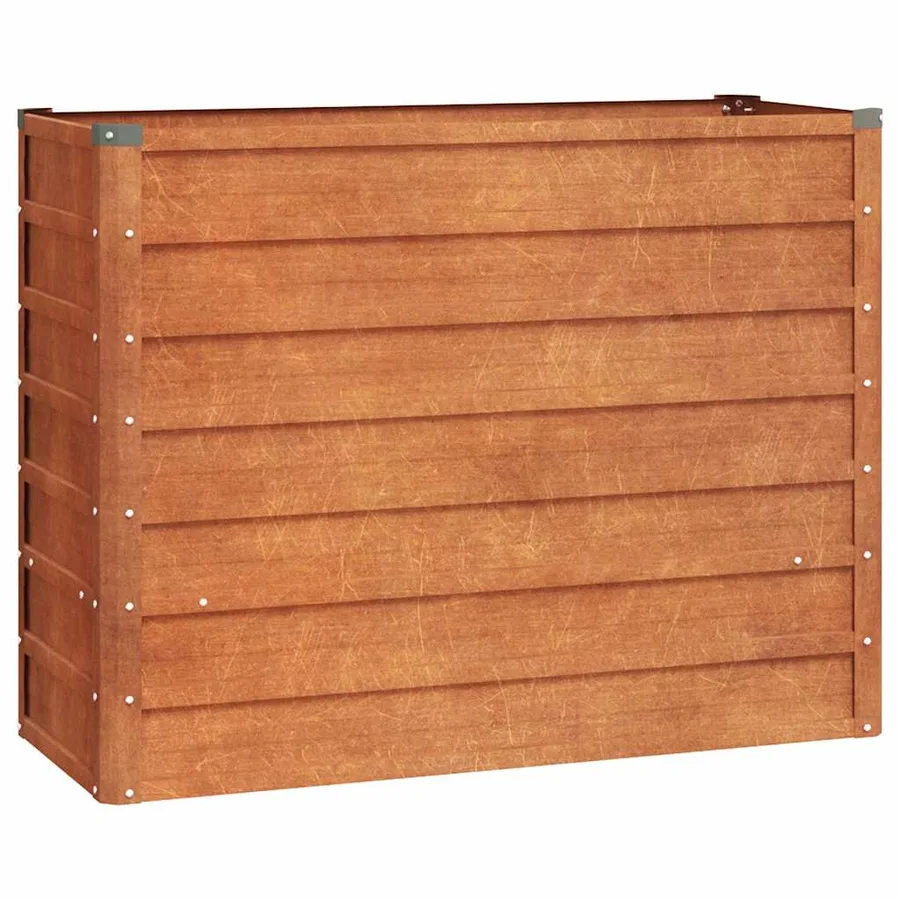 Lit surélevé de jardin rouillé 100x40x77 cm acier corten - 2