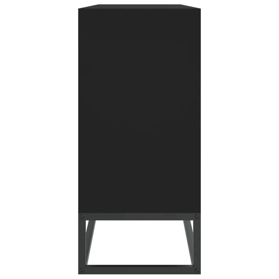 Buffet noir 105x30x65 cm bois d'ingénierie - 6
