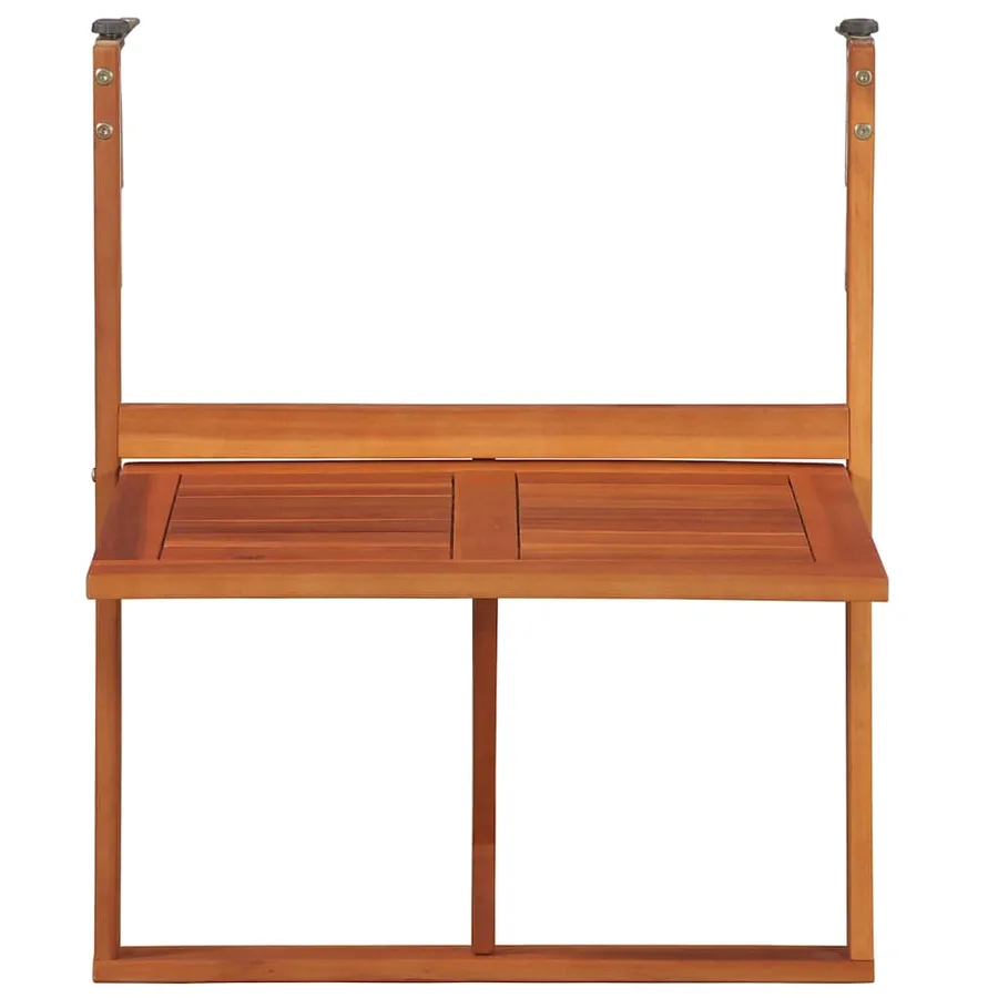 Table suspendue de balcon 64,5x44x80 cm Bois d'acacia massif - 4