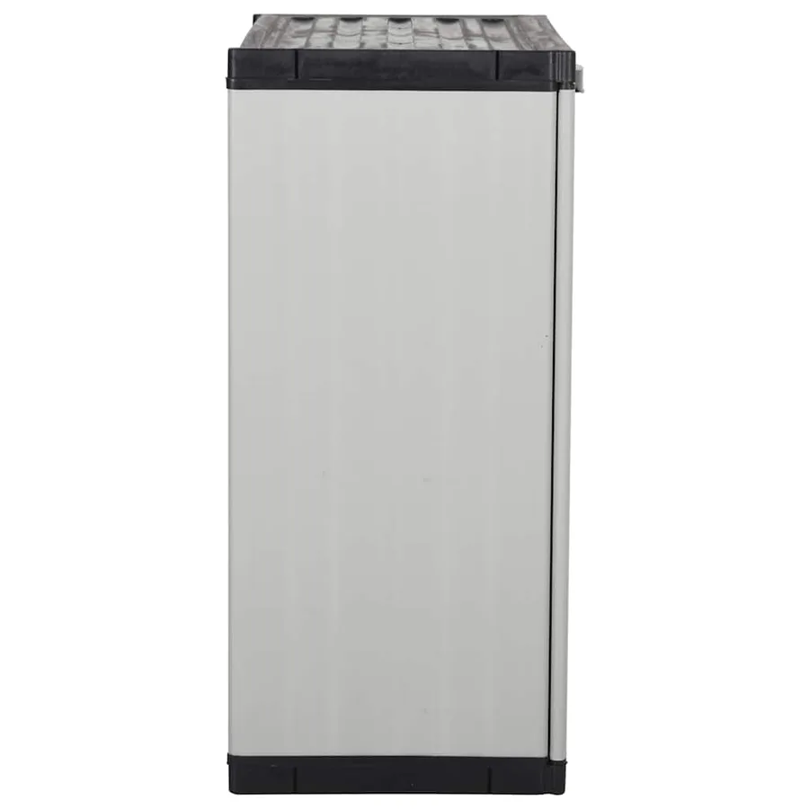 Armoire de rangement de jardin 1 étagère Gris/noir 68x40x85 cm - 4
