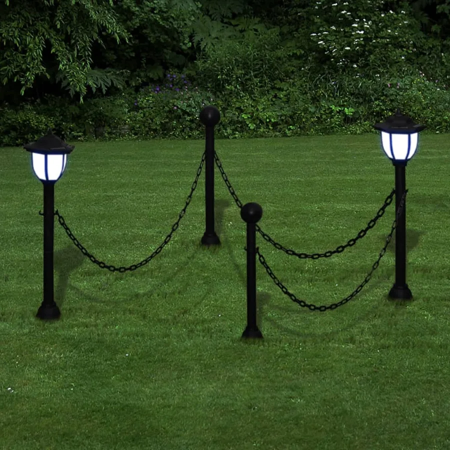 Lampes solaires 4 pcs avec chaîne et piquets - 2