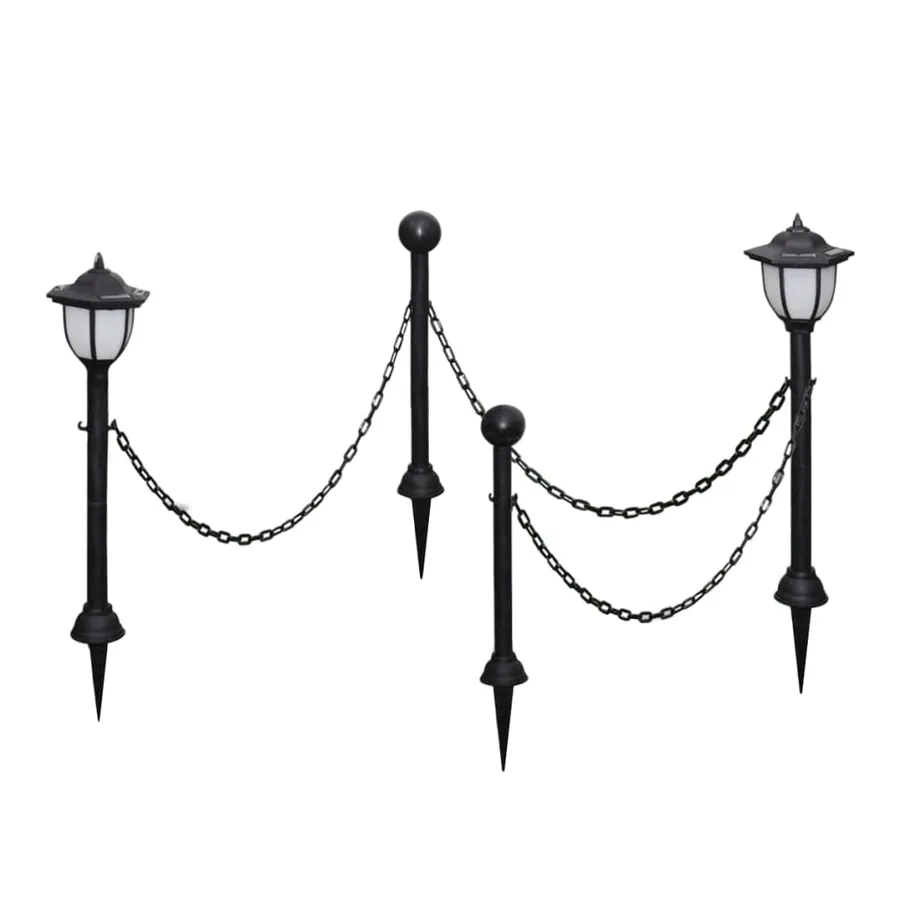 Lampes solaires 4 pcs avec chaîne et piquets - 3