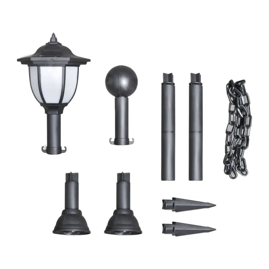 Lampes solaires 4 pcs avec chaîne et piquets - 4