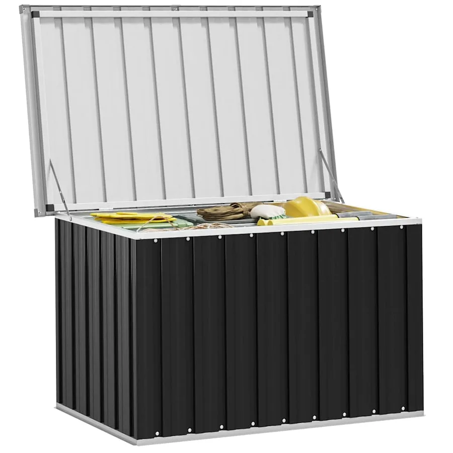 Boîte de rangement de jardin Anthracite 109x67x65 cm - 3