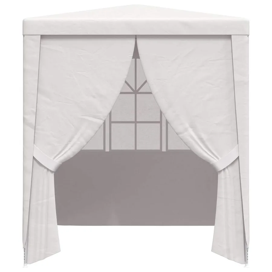Tente de réception avec parois latérales 2,5x2,5m Blanc 90 g/m² - 4