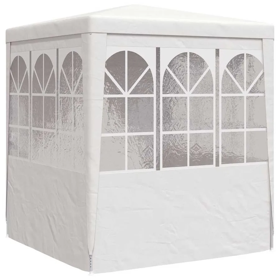 Tente de réception avec parois latérales 2,5x2,5m Blanc 90 g/m² - 6
