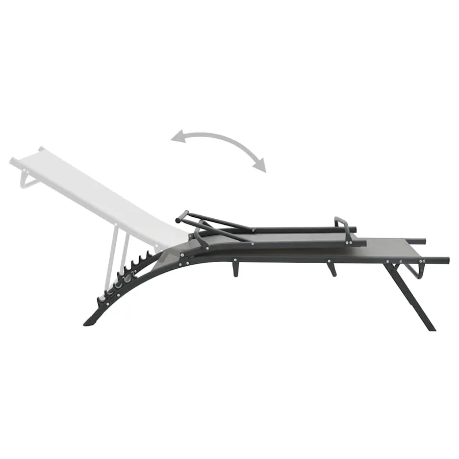 Chaises longues lot de 2 Textilène et acier - 4