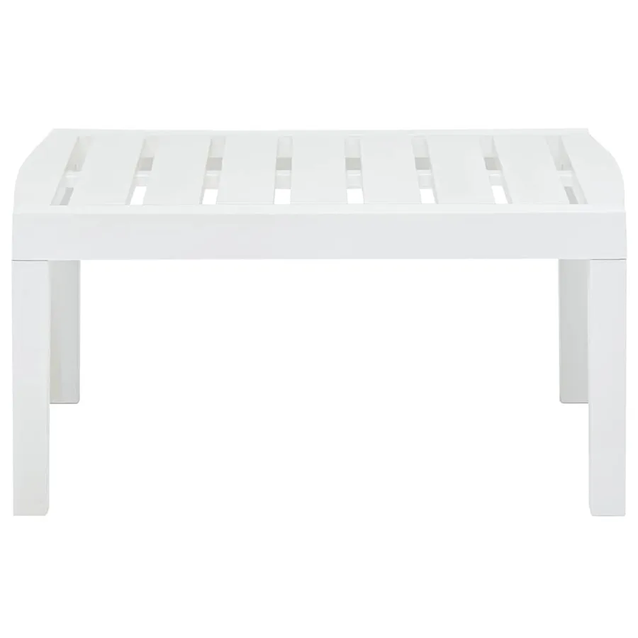Table de jardin Blanc 78x55x38 cm Plastique - 2