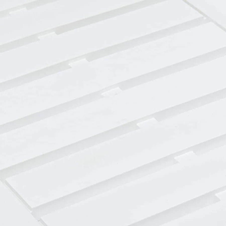 Table de jardin Blanc 78x55x38 cm Plastique - 4