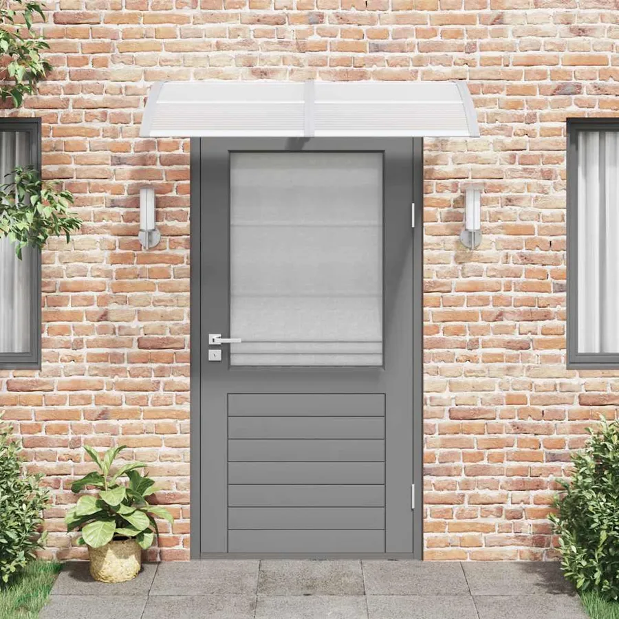 Auvent de porte Gris 150x100 cm Polycarbonate - 3