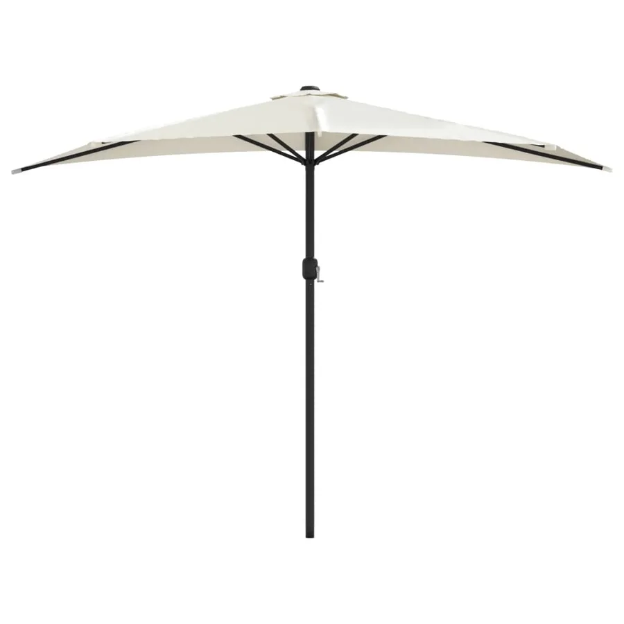Parasol de balcon avec mât en aluminium Sable 300x155 cm Demi - 3