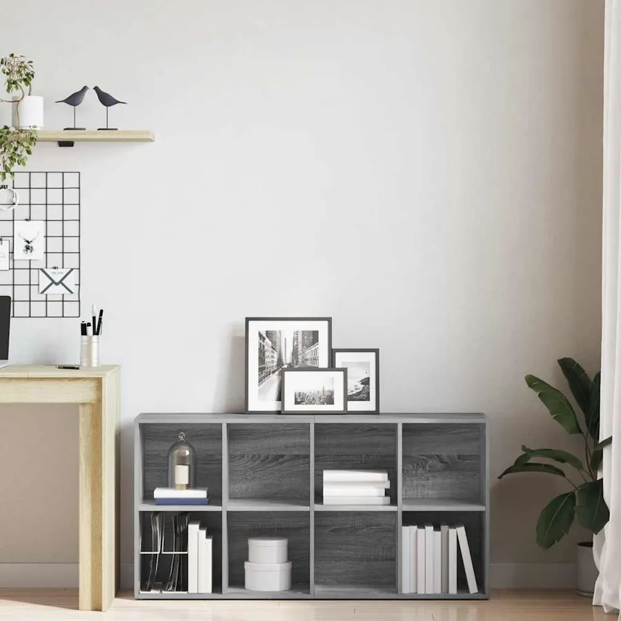 Bibliothèque/Buffet Sonoma gris 66x30x130 cm Bois d'ingénierie - 3
