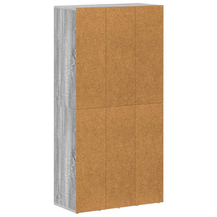 Bibliothèque/Buffet Sonoma gris 66x30x130 cm Bois d'ingénierie - 7