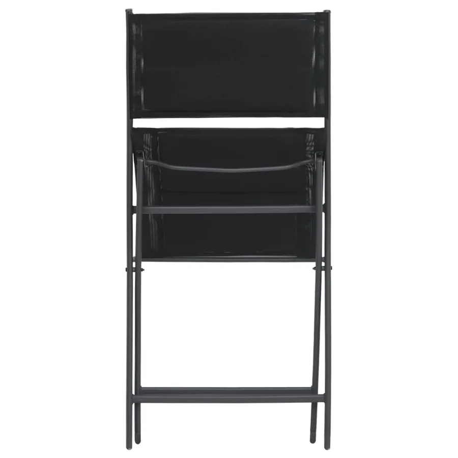 Chaises de jardin pliables lot de 2 Acier et textilène - 6