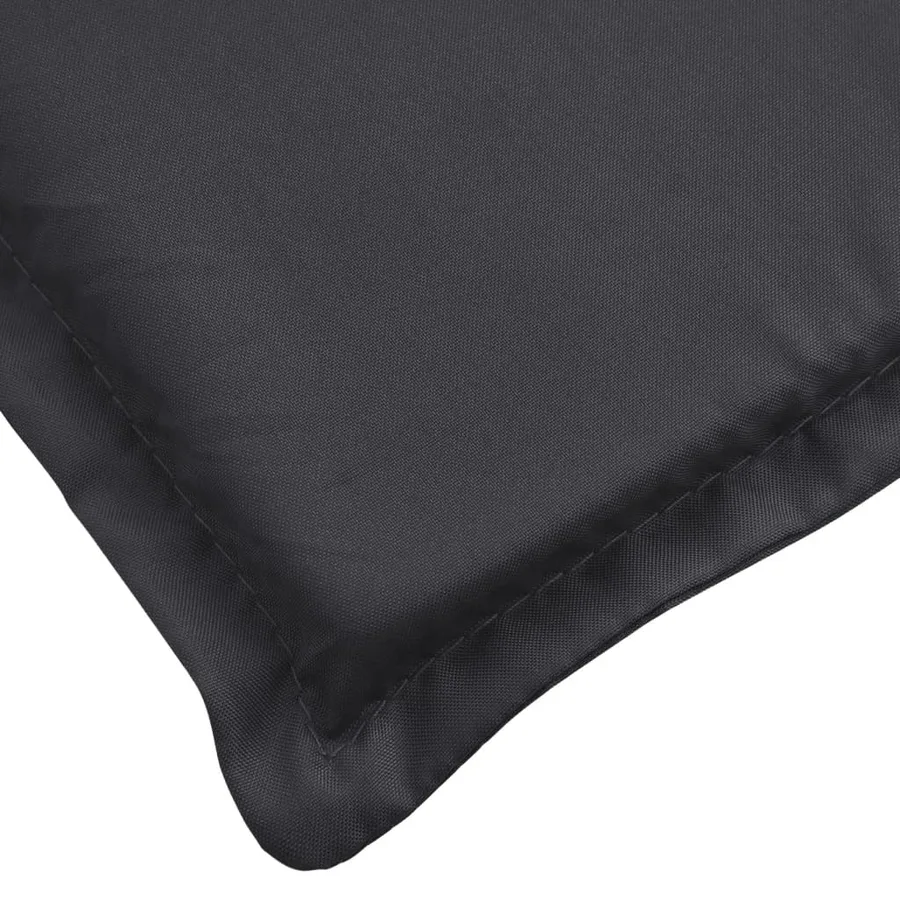 Coussin de chaise longue noir 200x50x3 cm tissu oxford - 6
