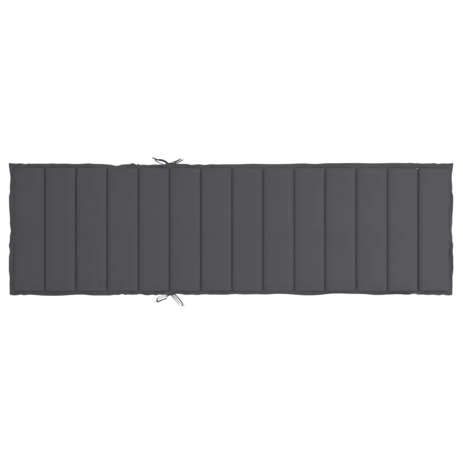 Coussin de chaise longue anthracite 200x70x3 cm tissu oxford - 5