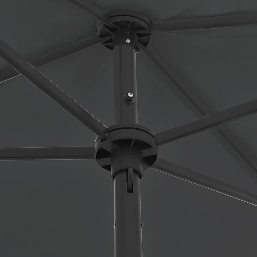 Parasol de plage anthracite 180x120 cm - 7
